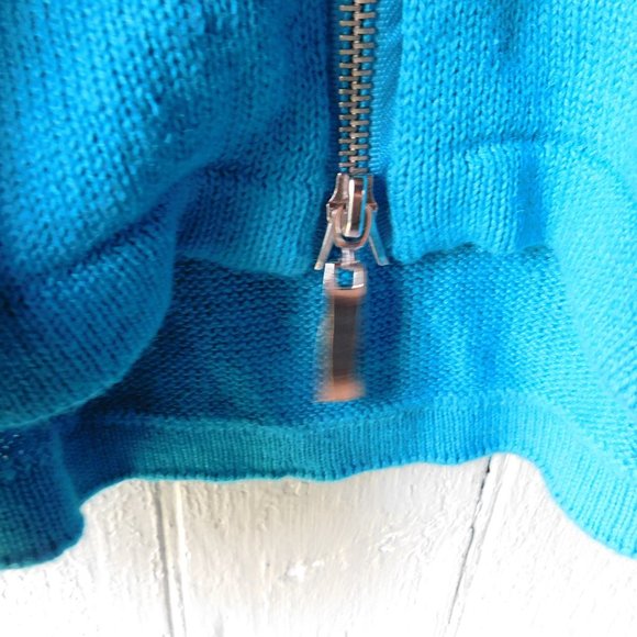 🌿 Electric Blue Sweater Hoodie Tunic - Picture 5 of 14